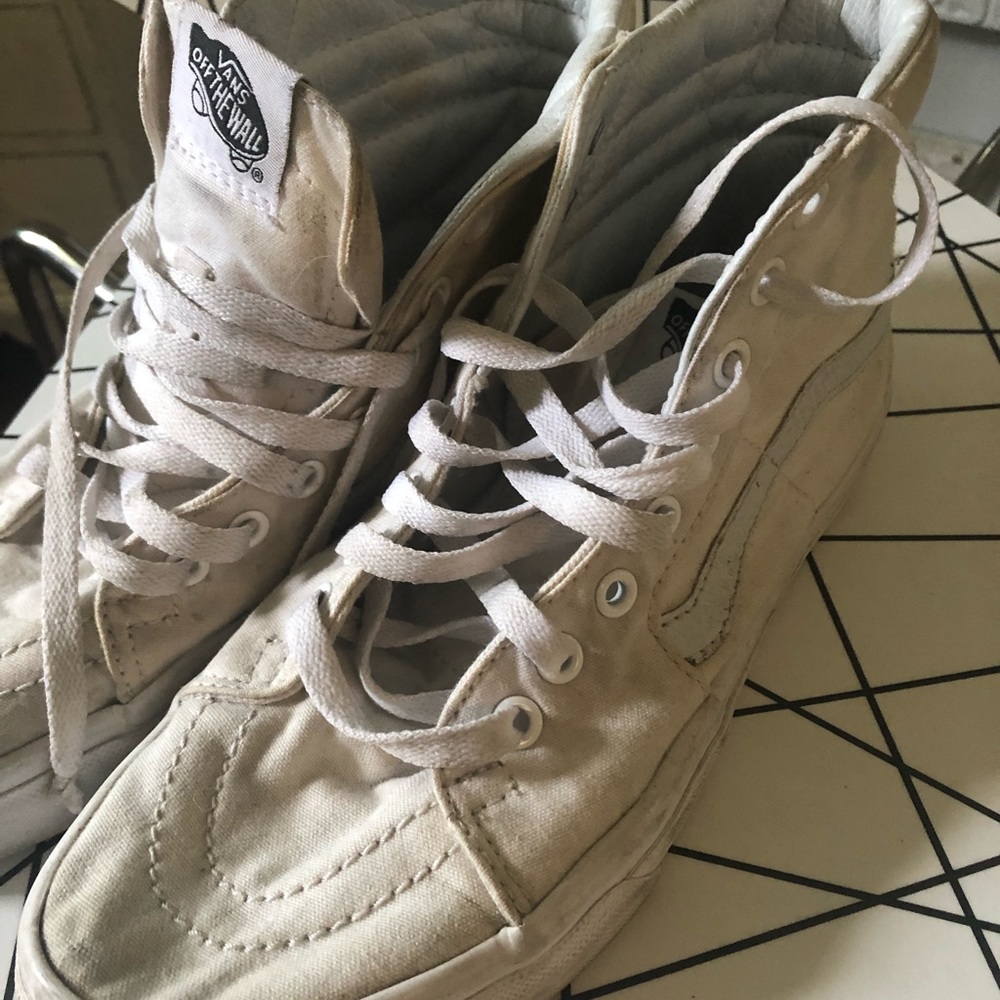 White hightop vans